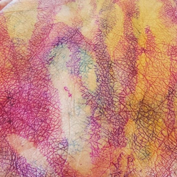 Miu Miu Prada Leather purse large hobo tote bucket bag pink red yellow orange XL - Picture 3 of 9